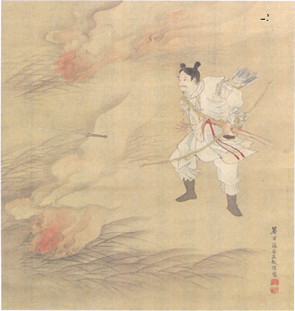日本武尊像 佐藤正教画（部分） 熱田神宮蔵